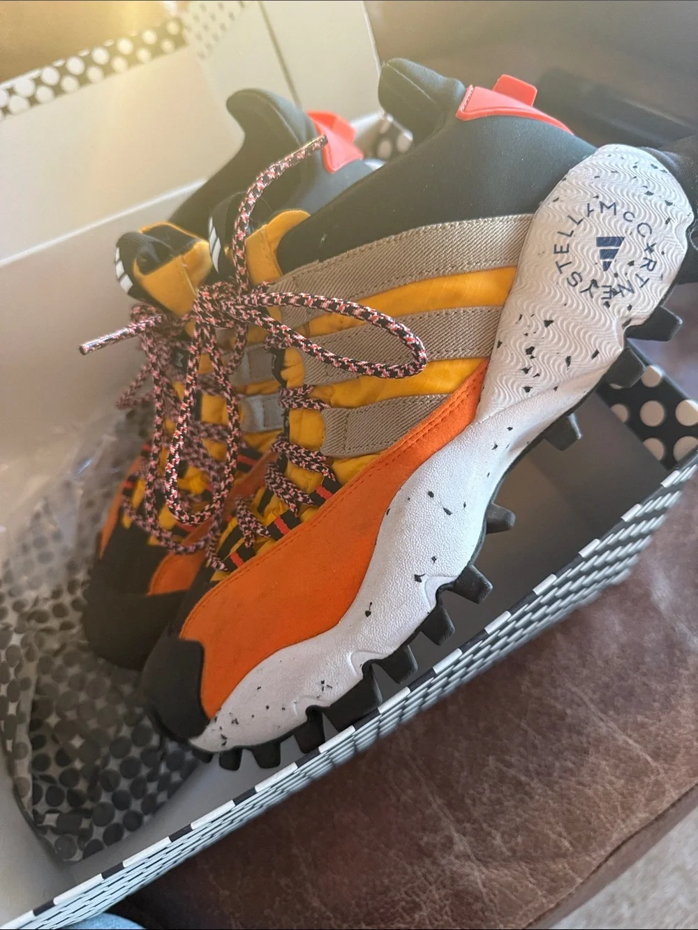 Womens 7.5 Adidas Stella Mccartney x Seeulater Crew Yellow Utility Orange ID1890